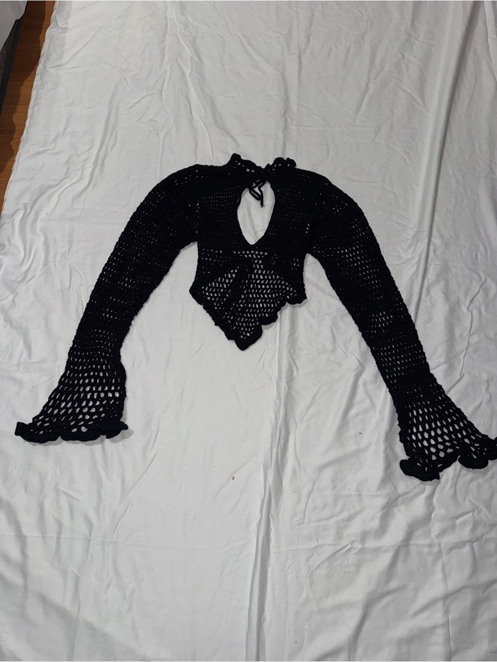 Dolls Kill Current Mood Bonfire Love Crochet Crop Top